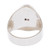 Men's Modern Sterling Silver Single Stone Jade Ring 'Verdant Night'