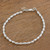 Elegant Sterling Silver Beaded Bracelet from Guatemala 'Peaceful Gleam'