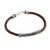 Silver and Braided Leather Bracelet 'Java Groove'