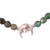 Crescent Moon Reconstituted Turquoise Beaded Bracelet 'Crescent of Beauty'