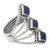 Artisan Crafted Lapis Lazuli and Silver Ring from India 'Deep Blue Diamonds'