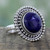 Artisan Crafted Lapis Lazuli and Sterling Silver Ring 'Royal Sunset'