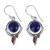 Handmade Lapis Lazuli and Citrine Dangle Earrings from India 'Glory in Blue'