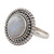 Hand Made Rainbow Moonstone Cocktail Ring from India 'Rainbow Elegance'