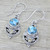 Citrine Composite Turquoise Dangle Earrings from India 'Azure Heaven'