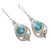 Citrine Composite Turquoise Dangle Earrings from India 'Azure Heaven'