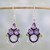 Multi-Gem Amethyst Rainbow Moonstone and Peridot Earrings 'Colorful Bunch'