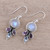 Multi-Gemstone Dangle Earrings Handcrafted in India 'Dancing Elegance'