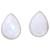 Teardrop Rainbow Moonstone Button Earrings from India 'Mystic Tears'