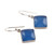 Square Blue Chalcedony Dangle Earrings Crafted in India 'Sky Squares'