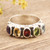 Faceted Multi Gemstone Sterling Silver Cocktail Ring 'Rainbow Beauty'