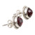 Checkerboard Faceted Garnet Stud Earrings 'Checkerboard in Red'