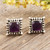 Checkerboard Faceted Amethyst Sterling Silver Stud Earrings 'Picture Perfect in Purple'
