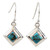 Blue Sterling Silver Dangle Earrings 'Small Star in Blue'