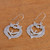 Handcrafted Sterling Silver Dangle Bird Earrings 'Peace Doves'
