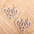 Heart Shaped Sterling Silver Hoop Earrings 'Mexican Romance'