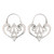 Heart Shaped Sterling Silver Hoop Earrings 'Mexican Romance'