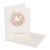 Handcrafted Christmas Greeting Cards Envelopes set of 4 'Golden Wishes'