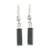 Dark Green Jade Cylindrical Dangle Earrings from Guatemala 'Dark Green Mayan Pillars'