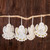 Hand-Crocheted Angel Ornaments in White Set of 4 'Light and Peace'