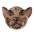 Ceramic Jaguar Mask in Buff from Mexico 'Jaguar Beauty'