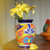 Hand-Painted Talavera-Style Ceramic Vase Crafted in Mexico 'Talavera Glory'
