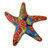 Hand-Painted Talavera-Style Ceramic Starfish Wall Sculpture 'Talavera Starfish'