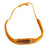 Amber Wristband Bracelet with Saffron Cord from Mexico 'Age-Old Elegance in Saffron'