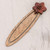 Floral Teak Wood Bookmark from Costa Rica 'Sarchi Flower'