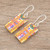 Huipil-Inspired Wood Dangle Earrings from Guatemala 'Xela Marvels'