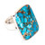 Taxco Silver Cocktail Ring with Composite Turquoise 'Serene Caribbean'