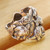 Sea Turtle Design 950 Silver Ring from Mexico 'Marine World'