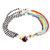 Black and White Multicolor Multiple Strand Bracelet 'Rainbow Zebra'