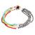 Black and White Multicolor Multiple Strand Bracelet 'Rainbow Zebra'