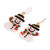 Colorful Handmade Beaded Snowman Christmas Earrings 'Snowman Smile'