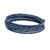 Multi-Hued Blue Glass Bead Bracelet on Stainless Steel Wire 'Shimmering Azure'