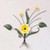 Handcrafted and Painted Yellow Flower Iron Wall Sculpture 'Lovely Lily'