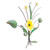 Handcrafted and Painted Yellow Flower Iron Wall Sculpture 'Lovely Lily'