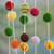 Embroidered Handmade Felt Holiday Garland 'Gumdrop Pompoms'