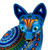 Mexico Alebrije Mystical Cat Sculpture Oaxaca Folk Art 'Cat of the Moon and Water'