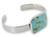 Taxco Silver Sterling Cuff Bracelet with Natural Turquoise 'Caribbean Mosaic'