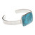 Taxco Silver Sterling Cuff Bracelet with Natural Turquoise 'Caribbean Mosaic'