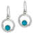 Handcrafted Modern Fine Silver and Natural Turquoise Earring 'Eye of the Sea'