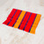 Multicolor Striped Cotton Table Runner from Guatemala 'Sunset Glory'