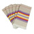 Striped 100 Cotton Napkins from Guatemala Set of 6 'Sunset Dinner'