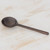 Handcrafted Dark Brown Cericote Wood Serving Spoon 'Dinner in Peten'