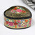 Hand-Painted Floral and Metallic Gold Heart Decorative Box 'Love of Flowers'