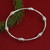 Gleaming Sterling Silver Bangle Bracelet from Mexico 'Six Beads'