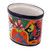 Floral Talavera-Style Ceramic Waste Bin from Mexico 'Talavera Collector'