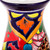 Curvy Talavera-Style Ceramic Vase Crafted in Mexico 'Colorful Curves'